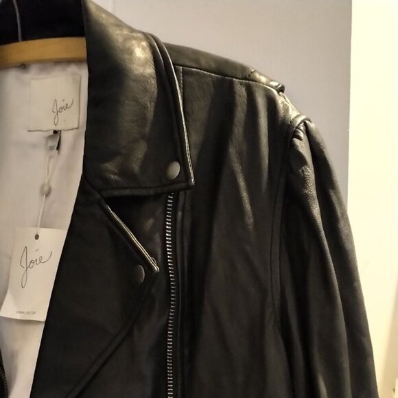 Brand New with Tags Joie Black Leather Jacket Classic and Versatile Style - Picture 11 of 16